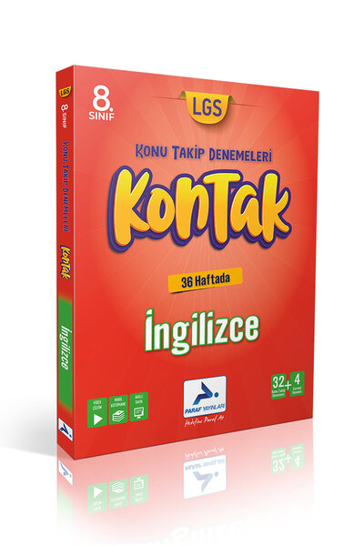 paraf yayınları 8. Sınıf İngilizce Kontak Konu Takip Denemeleri Yeni Nesil Gü...