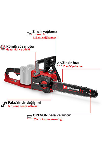 Einhell GP-LC 36/35 Li - Solo, Akülü Ağaç Kesme (Akü ve şarj cihazı dahil değildir) - 4501780