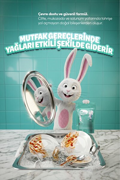 My Rabbit! Çamaşır Ve Yüzey Için Çok Amaçlı Oksijenli Toz Leke Çıkarıcı ve Beyazlatıcı 5'li Paket 5 X 800 gr