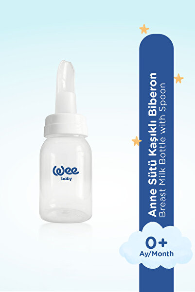 Wee Baby Anne Sütü Kaşıklı Biberon 125 Ml Yenidoğan Besleme Biberonu 0+ Ay