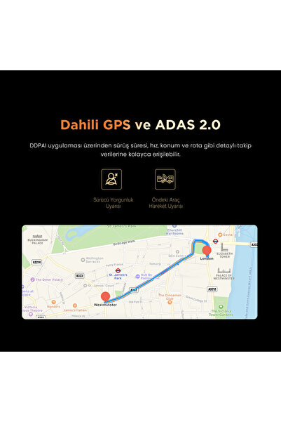 DDPAI Z90 Dual Araç Kamerası Ön Arka Kamera 4K Kayıt WiFi GPS