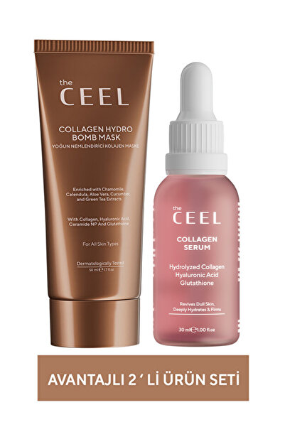 The Ceel İkili Kolajen Seti | Kolajen Maske ve Serum | Cilt Canlandırıcı Bakım