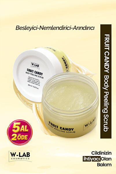 W-Lab Cosmetics Fruit Candy Body Peeling Scrub 250 Ml Besleyici Nemlendirici ...