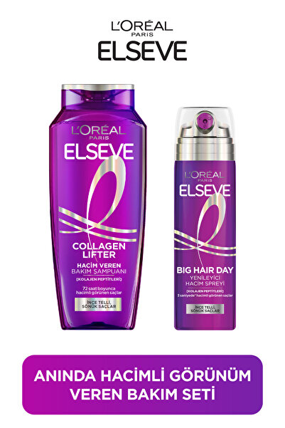 ELSEVE Collagen Lifter [Kolajen Peptitleri] İçeren Hacim Veren Saç Bakım Seti...