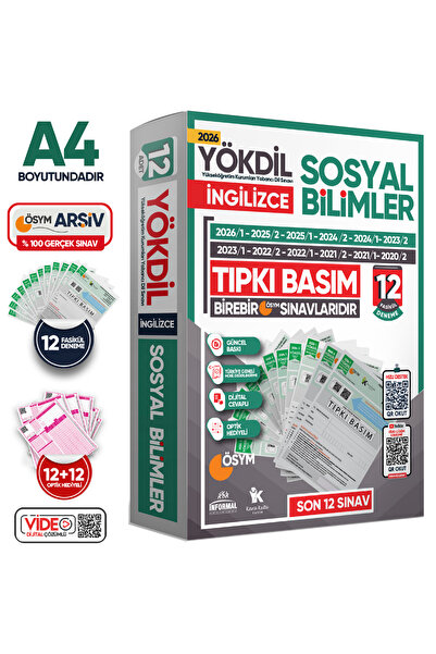Karakutu Yayınları 2026 YÖKDİL İngilizce SOSYAL BİLİMLER ÖSYM Çıkmış Soru Tıp...