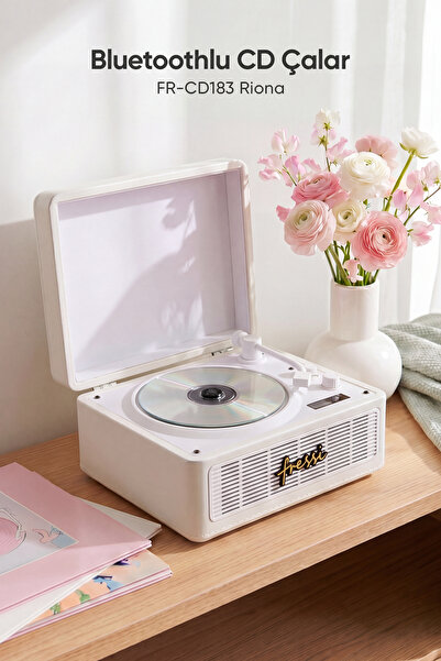 Fressi Retro Taşınabilir Dahili Hoparlörlü Bluetoothlu CD Çalar