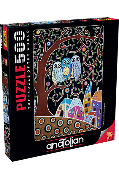 Anatolian Puzzle 500 Parça Yapboz Puzzle - Üç Baykuş 3605