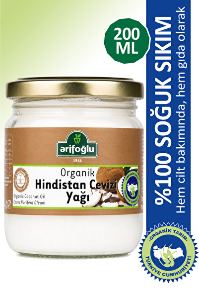 Arifoğlu Organik Hindistan Cevizi Yağı 200 ml Arifoğlu | Soğuk Sıkım | Cold P...