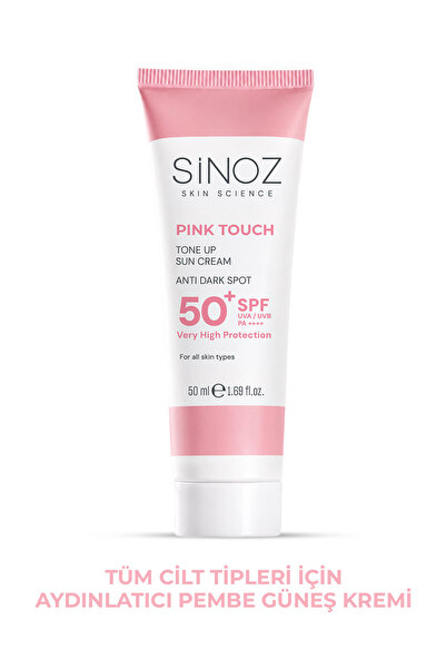 SİNOZ Pink Touch SPF50+ Aydınlatıcı Pembe Yüz Güneş Kremi PA++++ Tüm Ciltler ...