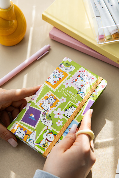 PAPERORA Charm Takılabilen Süresiz Haftalık Planlayıcı Cep Ajanda 9x17 cm Ked...