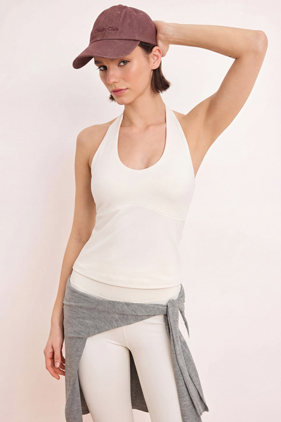 Trendyol Kollektion Ecru Diver/Scuba Regular Bluse THMSS26BZ00007