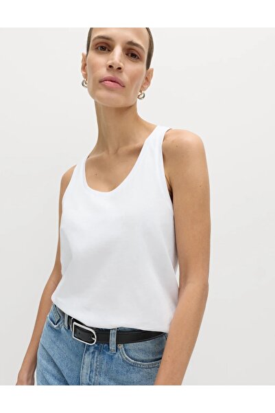Marks & Spencer Τοπ από καθαρό βαμβάκι με στρογγυλή λαιμόκοψη