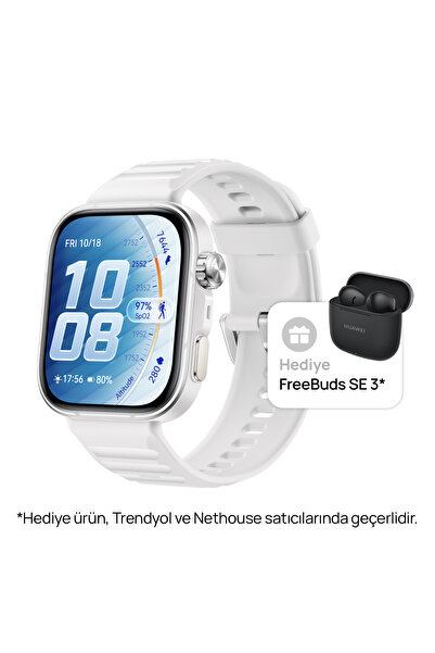 Huawei Watch Fit 5 Pro Akıllı Saat - Beyaz, Huawei Freebuds SE3 Siyah Hediyeli