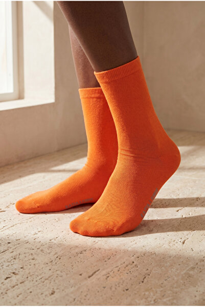 Katia&Bony Πορτοκαλί γυναικείες κάλτσες - Βασικό οικογενειακό μοντέλο