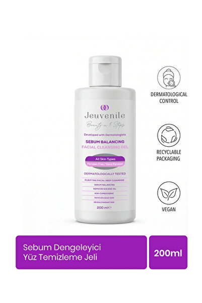 Jeuvenile Sebum Dengeleyici Yüz Temizleme Jeli - Akne Karşıtı (Salicylic Acid...