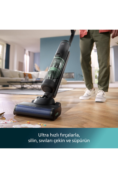Philips 7000 Serisi AquaTrio Islak&Kuru Kablosuz Dikey Süpürge, AquaSpin Başlık, PowerCyclone Aqua,XW7263/11