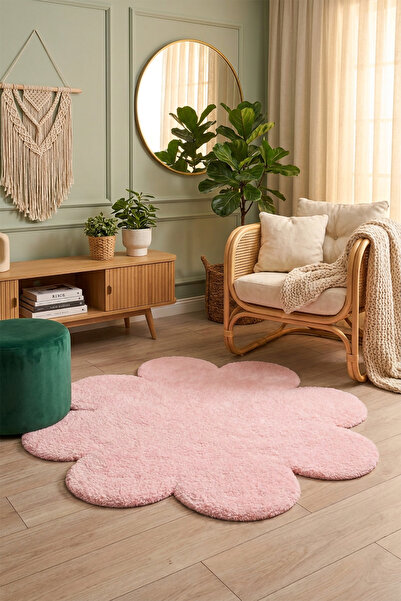 ALgorand Home Papatya Model Yumuşak Peluş Dekoratif Salon Oturma Odası Halısı