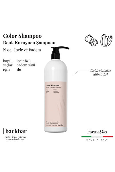 Farmavita Back Bar Color Shampoo Nr. 01-Feige & Mandel 1000 ml