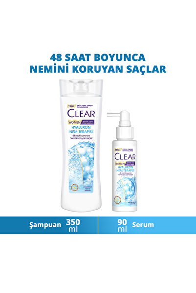 Clear Women Şampuan Hyaluron Nem Terapisi 350 ml Women Serum Hyaluron Nem Ter...