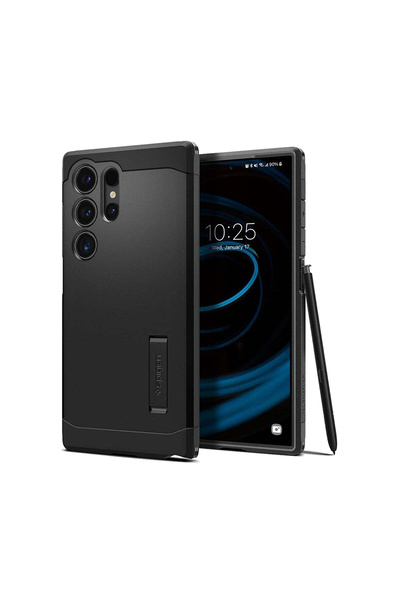 Spigen Galaxy S24 Ultra Kılıf Tough Armor Kickstand Black - ACS07300