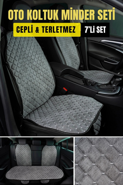 ECARTEKS PREMİUM QUALİTY CAR ACCESSORİES Terletmez Cepli Oto Koltuk Minder Se...