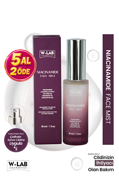 W-Lab Cosmetics Niacinamide Face Mist Cilt Tonu Eşitleyici ve Nemlendirici Yü...