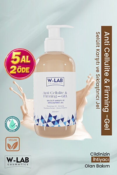 W-Lab Cosmetics Selülit Karşıtı, Sıkılaştırıcı ve Çatlak Giderici Jel 250 ml