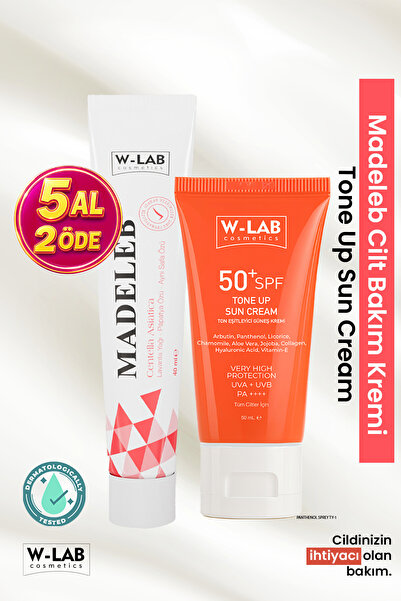 W-Lab Cosmetics Madeleb Krem 40 ml ve W Lab Ton Eşitleyici Güneş Kremi 50+SPF