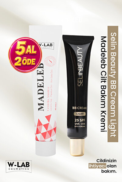 W-Lab Cosmetics Madeleb Krem 40 ml ve Selin Beauty BB Cream Spf25 Light 40ml Set