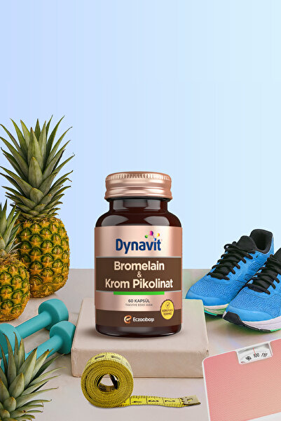 Dynavit Bromelain (Ananas Ekstresi)&Krom Pikolinat 60 Bitkisel Kapsül - Ödem Atımı&Diyetisyen Önerisi