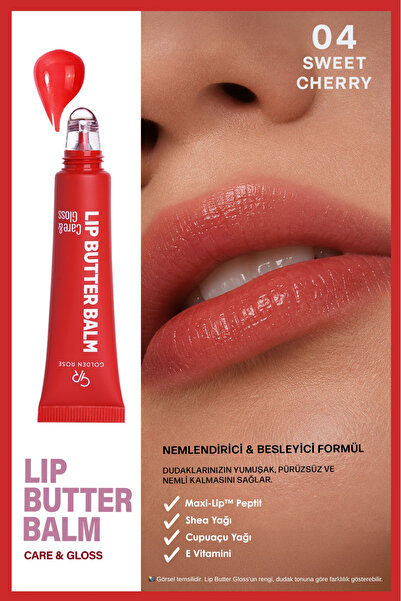 Golden Rose Lip Butter Balm No: 04 Sweet Cherry - Nemlendirici ve Parlatıcı D...