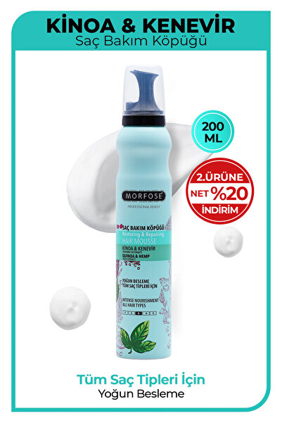 Morfose Kinoa Saç Köpüğü 200 ml - Yoğun Besleme- Tüm Saç Tipleri
