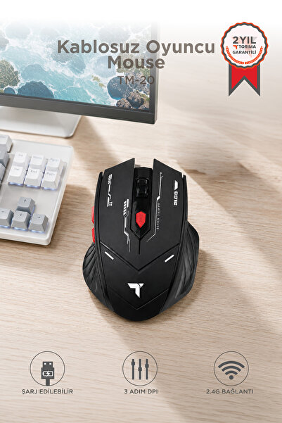 Torima Mouse Çift Modlu Kablosuz Oyuncu Fare TM20 Siyah