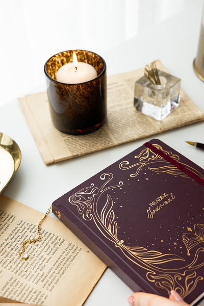 PAPERORA Charm Takılabilen Reading Journal - Okuma Günlüğü 18x20 cm Bordo