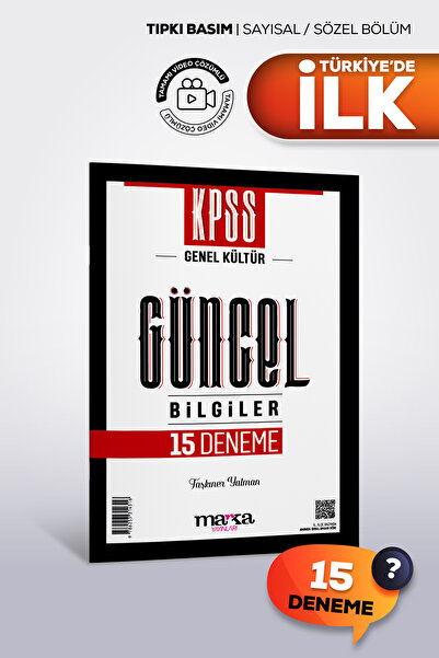 Marka Yayınları KPSS Güncel Bilgiler 15 Deneme Çözümlü Marka Yayınları