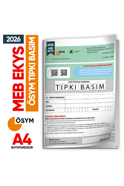 Karakutu Yayınları 2026 MEB-EKYS(MEB-AGS Uyumlu)ÖSYM Çıkmış Soru Tıpkı Basım ...