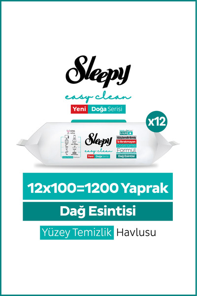 Sleepy Mountain Yüzey Temizlik Havlusu Mendili Dağ Esintisi 12x100 (1200 Yaprak)