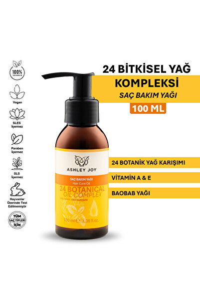 ASHLEY JOY Dökülme Ve Yıpranma Karşıtı Bitkisel Kompleks Saç Bakım Yağı 100 ml