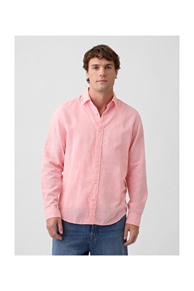 GAP V-LS STANDARD LINEN COTTON BRIGHT GUAVA 55% Len Bawełna Jasna Guava 55% L...