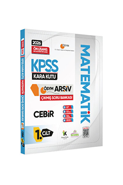 Karakutu Yayınları 2026 KPSS Önlisans/Ortaöğretim Matematik Kara Kutu Cebir 1...