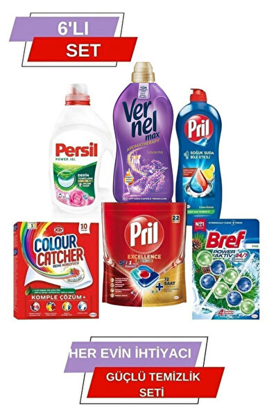 Perwoll Orta Boy Güçlü Temizlik Seti: Deterjan, Yumuşatıcı, Persil, Pril, K2r...