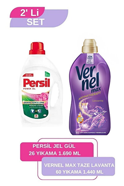 Vernel Max Taze Lavanta 1,44L + Persil Jel Gül 26 Yıkama