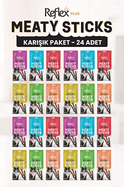 Reflex 4 Çeşit Karma Kedi Ödül Çubuğu 24 Lü Set