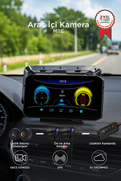 Torima Araç İçi Kamera Ultra Hd Wifi Tekerlek Basınç Göstergeli Carplay Ön ve...