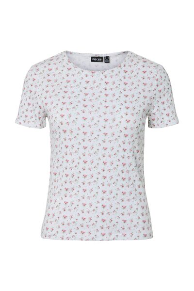 PIECES PCTURIEL SS O-NECK PRINTED TEE JRS BC
