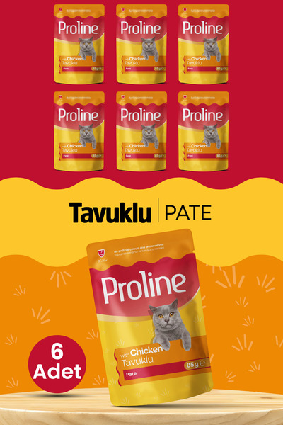 Proline Pouch Tavuklu Yaş Kedi Maması 6 x 85 gr