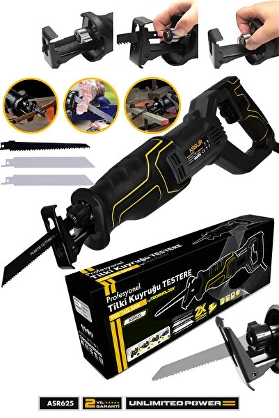 ASSUR 750 WATT BAKIR SARGILI 6 KADEME 3 BIÇAKLI DEVİR AYARLI TİLKİ KUYRUĞU TE...