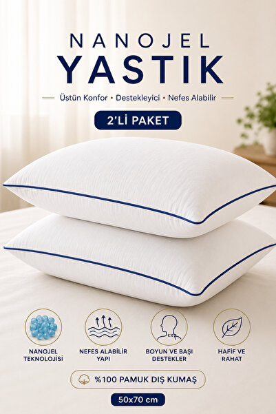Formeya 2 Stück Climate Nano Gel Pillow Hotelkissen 50x70 cm 100% Baumwolle A...