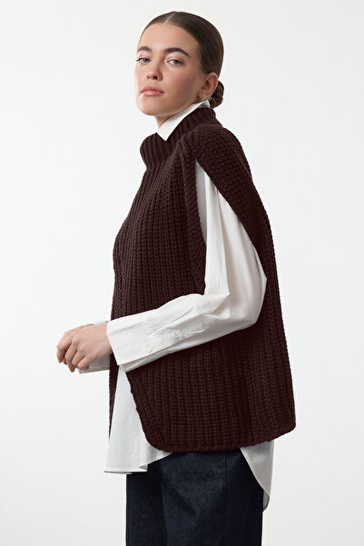 Trendyol Collection Brown Knitwear Sweater Twoaw25Pa00000