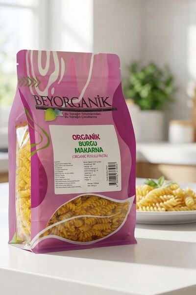 BEYORGANİK Organik Burgu Makarna 500gr (AFLATOKSİN ve PESTİSİT ANALİZLİ)